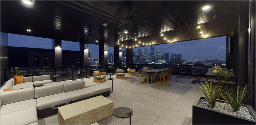 Forth at Navigation sky lounge with lounge and dining areas